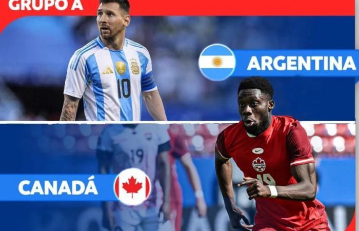 What time do Argentina vs Canada play: match by date 1 of Group A of the Copa América 2024