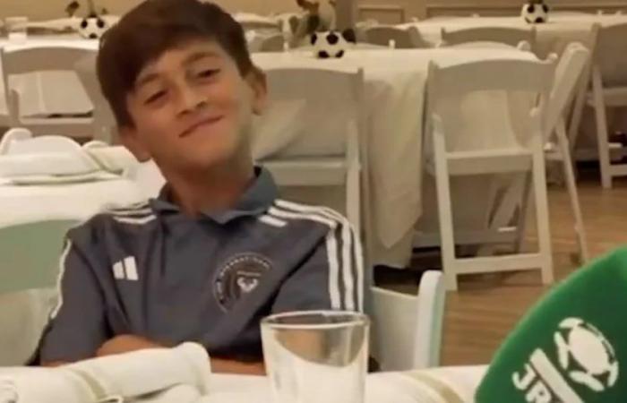 Thiago Messi’s reaction when he found out in the middle of a note that one of his teammates is a Real Madrid fan