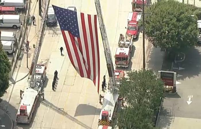 Procession honors Andrew Pontious, the Los Angeles County firefighter who died in Littlerock explosion