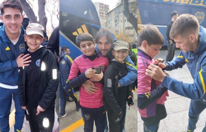 A group of children with cancer fulfilled their dream of meeting their idols from Boca and went to the Malvinas