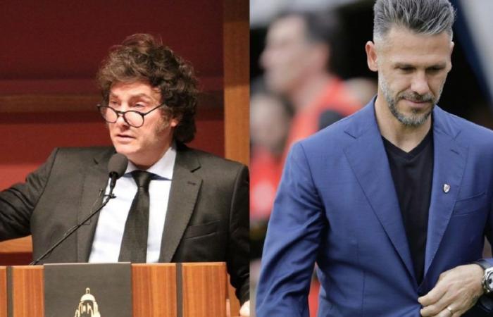 Unusual: Javier Milei gave his opinion on a fan’s request for Martín Demichelis to resign in River
