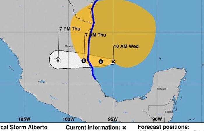 Storm Alberto remains over the western Gulf of Mexico