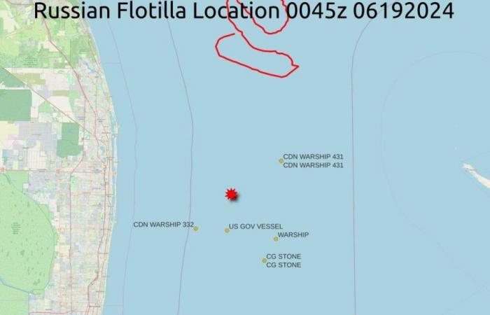 What is the Russian war flotilla that was in Cuba doing off the coast of Florida?