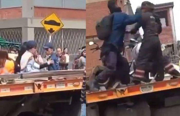 Crane operator was beaten by an offender who tried to evade immobilization of his motorcycle