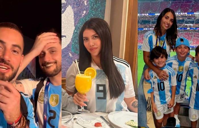Wanda Nara, Nico Occhiato and Anto Roccuzzo watched Argentina’s debut in the Copa América