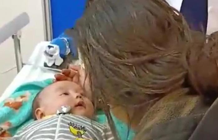 A mother managed to reunite with her 3-month-old baby after both survived a flood that buried a neighborhood in Ecuador
