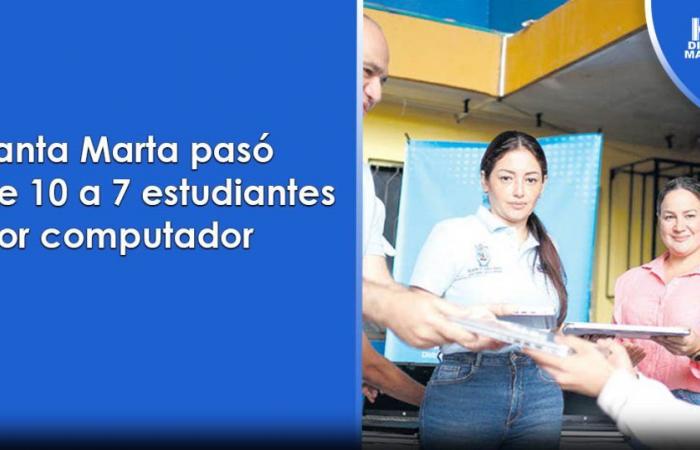 Santa Marta went from 10 to 7 students per computer