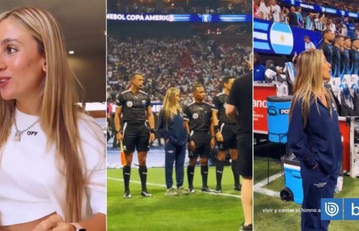 Argentine journalist Morena Beltrán explained why she posed next to the referees in Argentina-Canada | copa_america_special