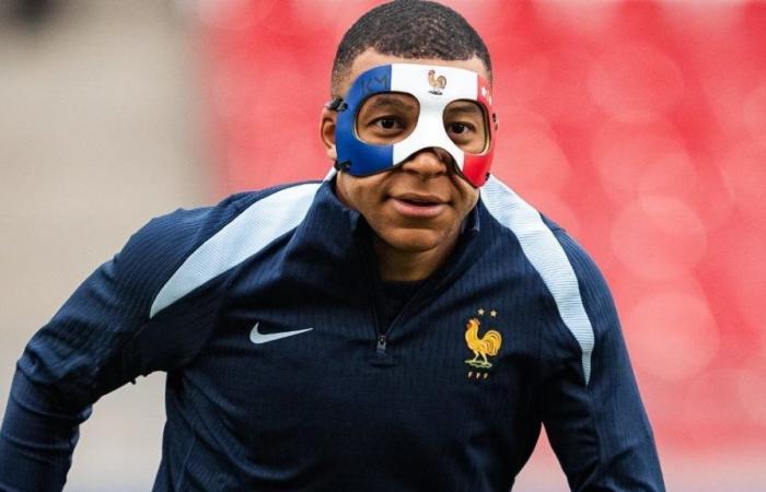 France: Mbappé trained with a protective mask