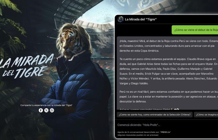 “The Look of the Tiger”: A conversational AI inspired by Ricardo Gareca emerges for the Copa América 2024