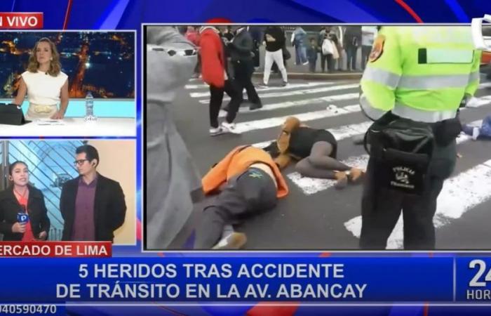 Accident on Av. Abancay: They report that the driver and owner of the car that hit pedestrians have not yet come to the hospital