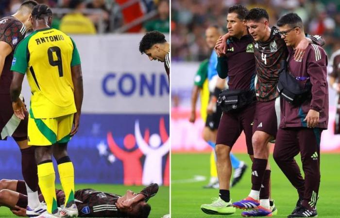 The crying of the figure of Mexico after suffering a severe injury in his debut in the Copa América