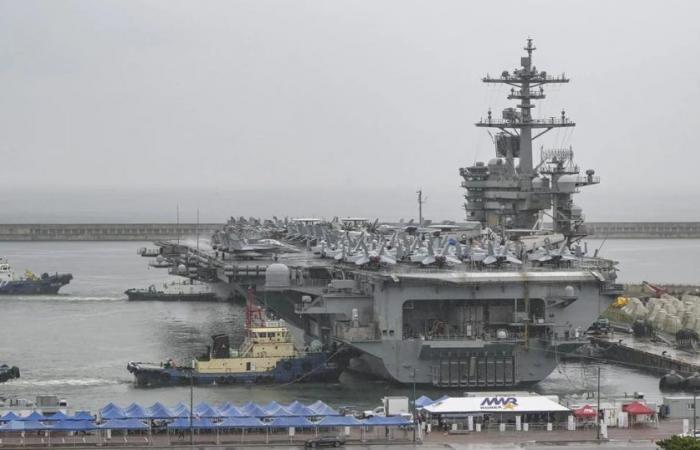 The US aircraft carrier ‘Theodore Roosevelt’ arrives in South Korea following the agreement between Pyongyang and Moscow