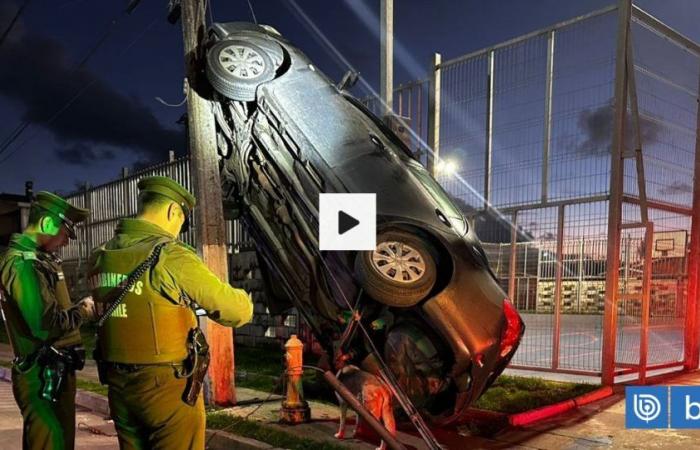 A young man is arrested for receiving a stolen vehicle in Talcahuano: he collided with a pole while trying to flee | National