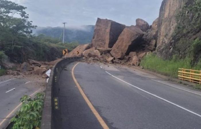 Road closed due to rock slides in the El Korán and Guaduas race – Publimetro Colombia