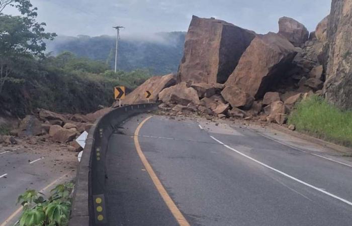 The Invías reports total closure on the Korán – Guaduas road, in Cundinamarca