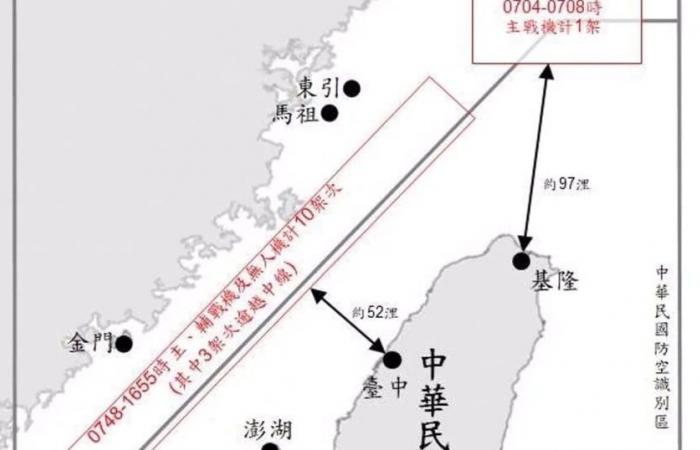Taiwan detects 15 fighters and six Chinese Army ships in its vicinity