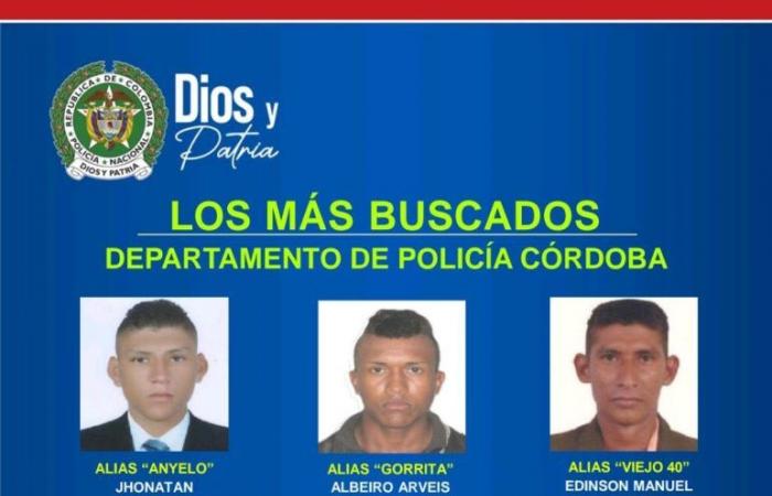 The Córdoba police publish a poster of the most wanted