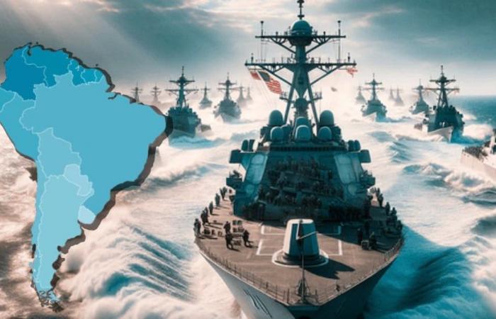 What is the only South American country and neighbor of Peru that surpasses Mexico and Spain in naval power? | | ANSWERS