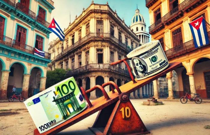 Discrete rise in the dollar and fall in the euro in the informal currency market in Cuba