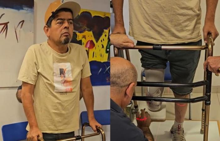 Mauricio Medina explains what the difficult process of his rehabilitation has been like after the amputation of half his leg