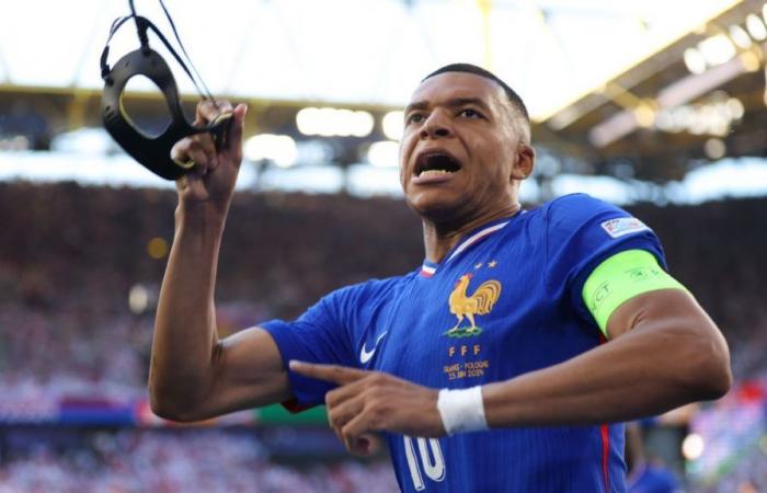 Kylian Mbappé scored his first goal at Euro 2024