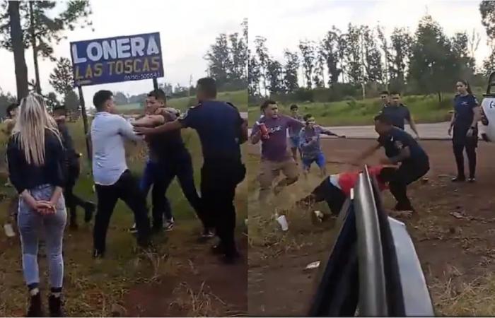 Video: young people refused to turn down the music and beat Corrientes police officers with whips