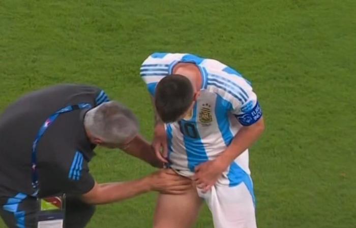 Lionel Messi set off the alarm due to discomfort in the right adductor in Argentina vs Chile for the Copa América