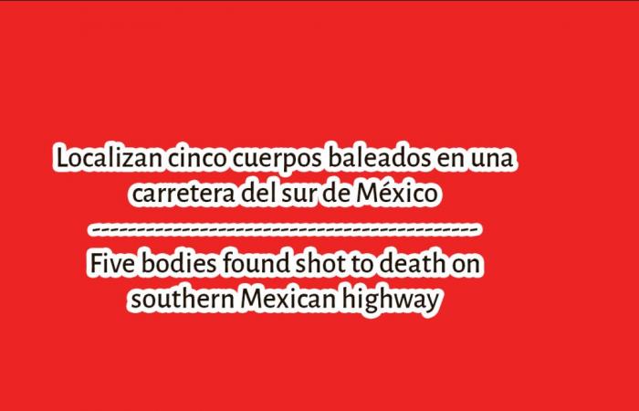 Five bodies found shot to death on southern Mexican highway
