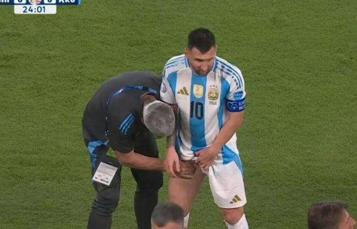 Alarm in Argentina: Messi, with adductor discomfort in the middle of the match against Chile