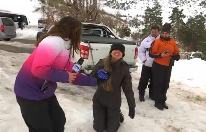 Brazilian tourist fell live during dispatch from the snow in the morning show “Mucho Gusto”