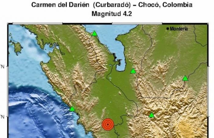 Tremor in Colombia: a 4.2 magnitude earthquake was reported in Chocó