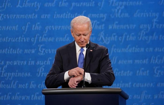 Last minute of the presidential debate between Biden and Trump on CNN