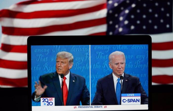 Trump and Biden face each other four years later in a debate behind closed doors and with strict speaking turn