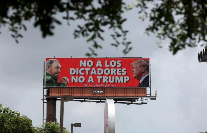 “No to dictators. No to Trump”, the campaign that links Fidel Castro and the Republican leader in Miami