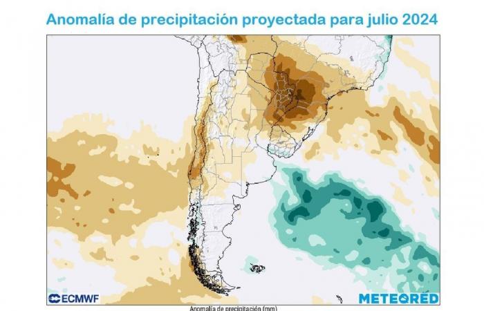 less rain and more meteorological frosts in much of Chile