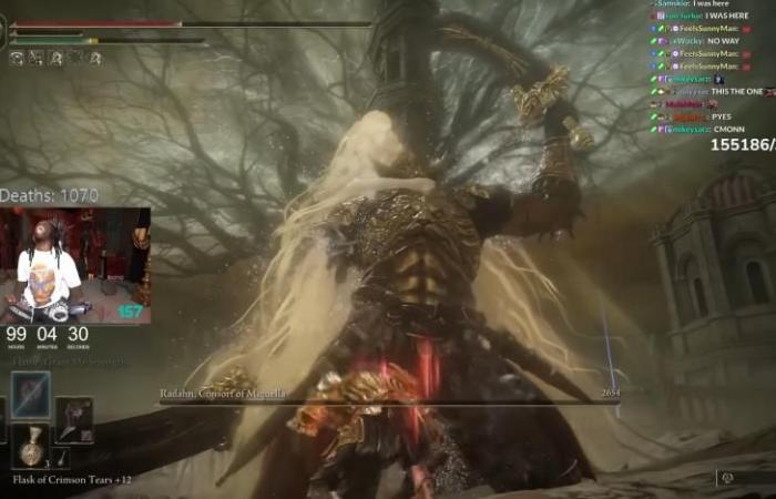 After 1,070 deaths, almost 100 hours of gameplay, and a therapy session, a streamer finally manages to complete Elden Rin: Shadow of the Erdtree