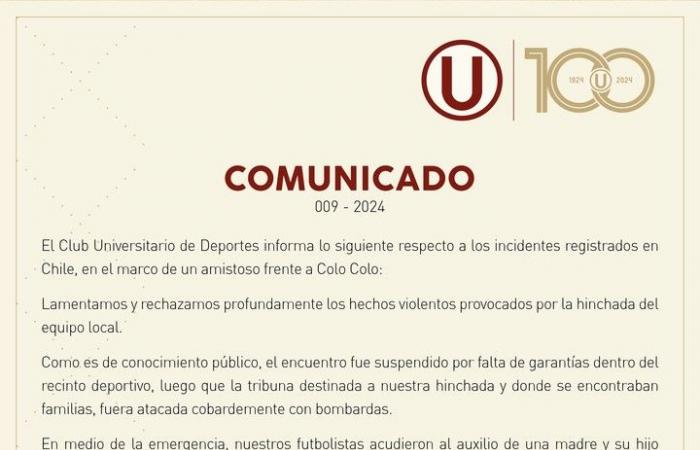 They murdered a Colo Colo fan before a friendly against Universitario de Perú that ended up being suspended :: Olé