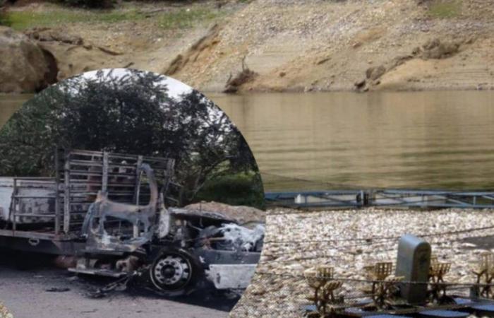 FARC dissidents incinerated a truck in Huila to pressure payment of extortions