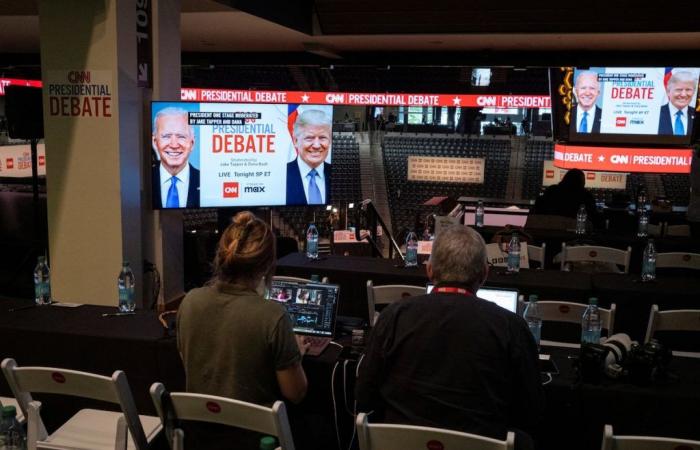 1,000 journalists from more than 170 countries following the debate between Biden and Trump in a sports center in sweltering Atlanta | USA Elections