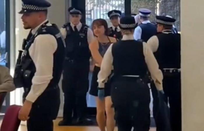 Moment police raid Just Stop Oil’s ‘soup night’ and arrest six ‘key organisers’ on suspicion of planning to disrupt airports