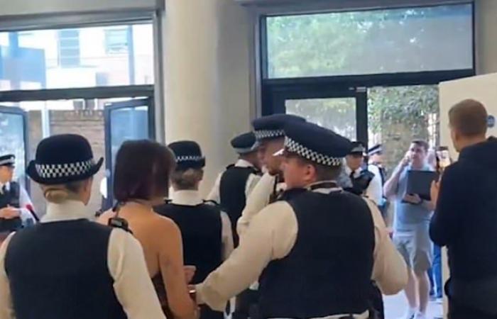 Moment police raid Just Stop Oil’s ‘soup night’ and arrest six ‘key organisers’ on suspicion of planning to disrupt airports