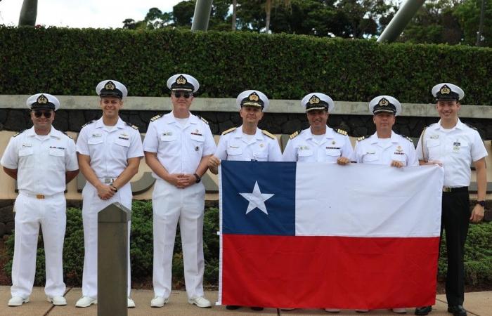 The Chilean Navy’s frigate Condell arrives at Pearl Harbor to participate in Rimpac 2024