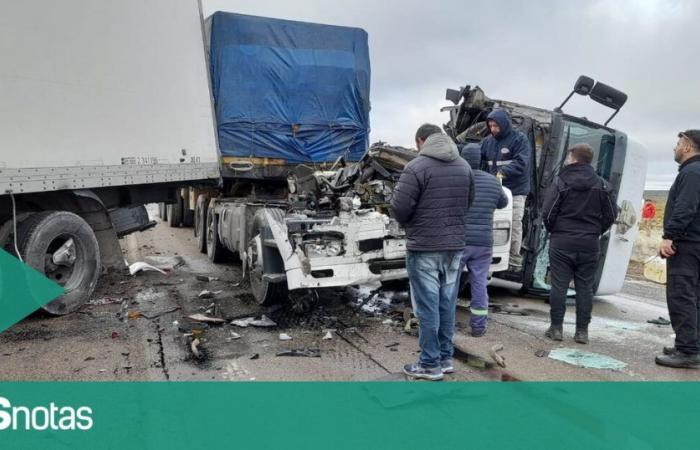 Multiple truck crash forced traffic to be interrupted again on Route 3