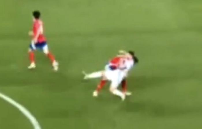Rodrigo Echeverría’s tackle on Messi that failed in the Copa América