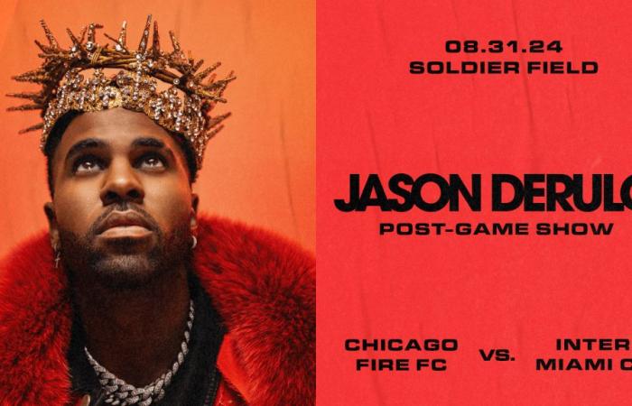 Chicago Fire FC Announces Pop/R&B Superstar Jason Derulo Will Headline Post-Match Show on August 31, 2024