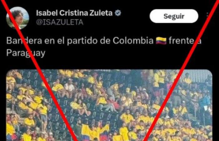 Detector: photo of the flag in favor of Petro in the Copa América is a montage
