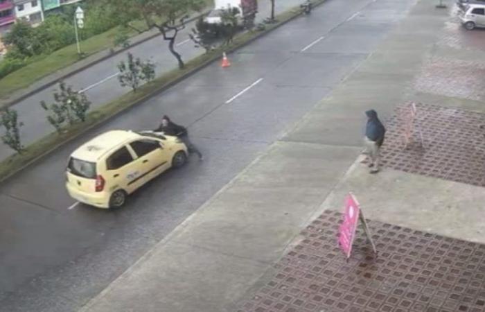Taxi driver would have dragged the driver so as not to respond for an accident in Manizales
