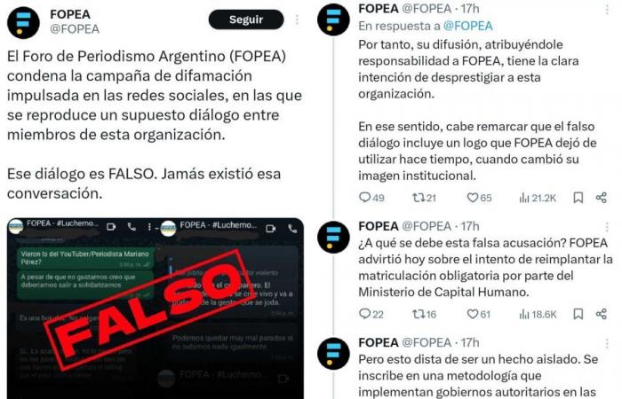 Milei charged against FOPEA for the case of a libertarian influencer