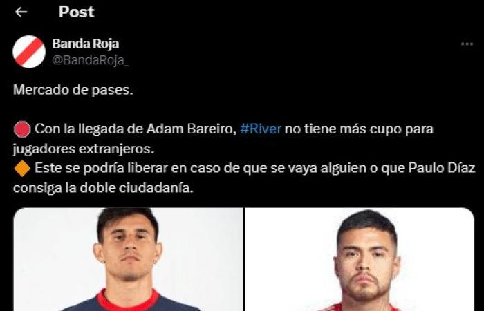 The “bad” news that River received after signing Bareiro as a new reinforcement